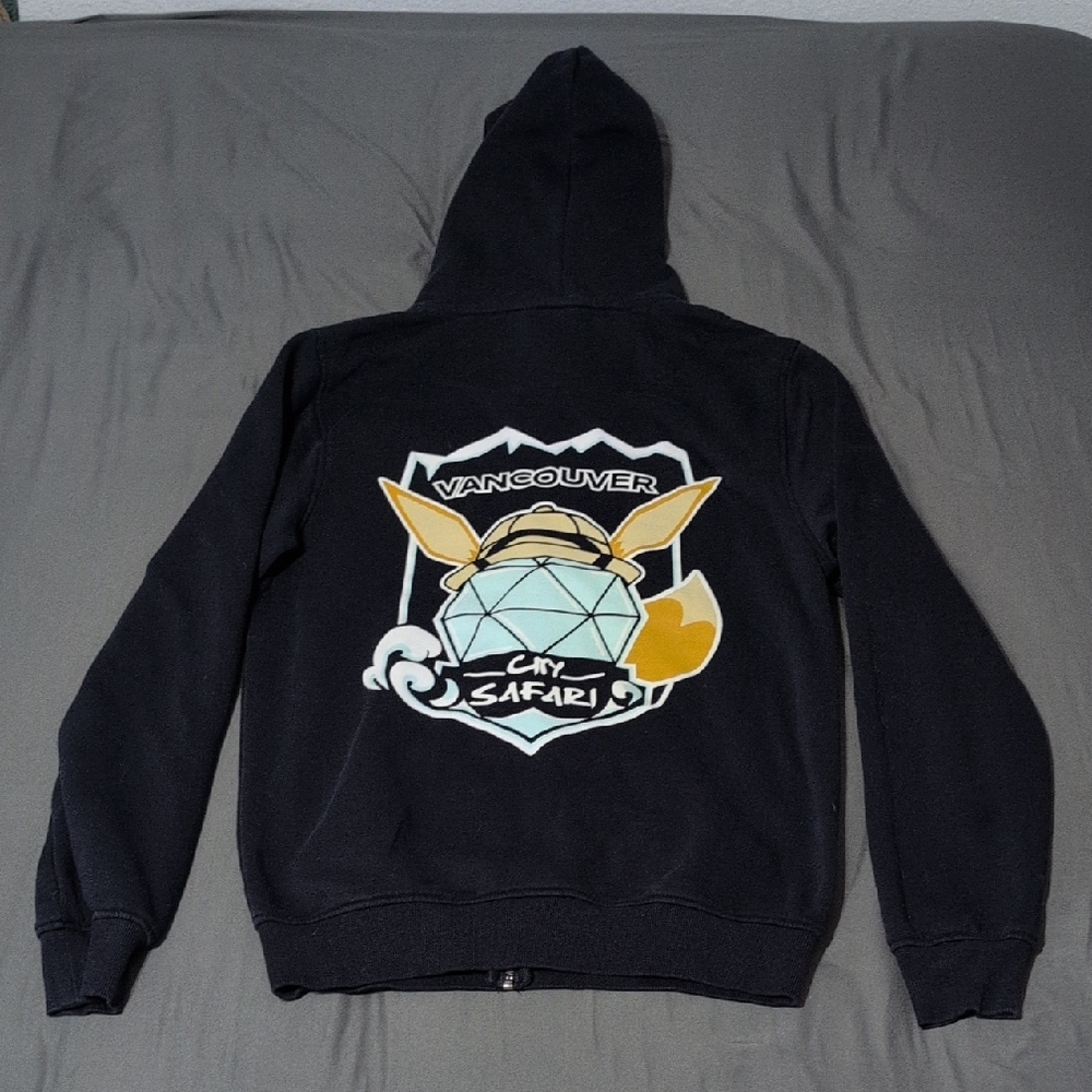Black Hoodie with Vancouver City Safari Design